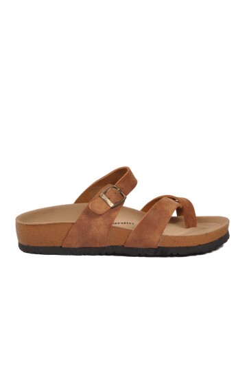 Taba Hafif Üstü Açık Kadın Terlik PC-7547 Z