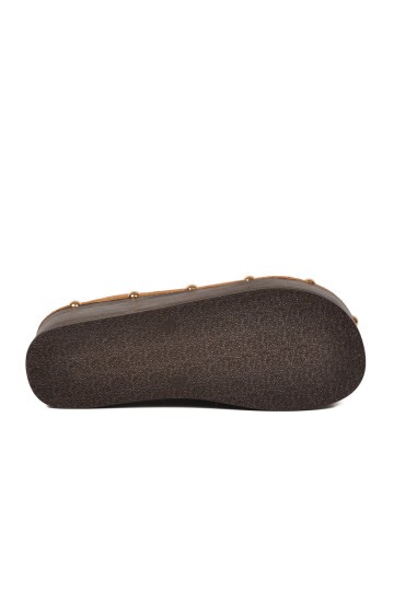 Taba Yüksek tabanlı Tekstil Kadın Terlik 322220 Z