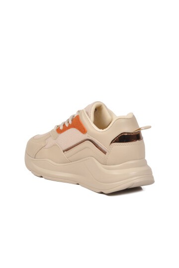 Bej Polyester Karışımlı Kadın Spor Ayakkabı 051 (Y) G