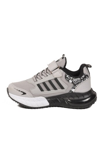 Buz-Siyah Rahat Taban Erkek Çocuk Spor Ayakkabı 748 F