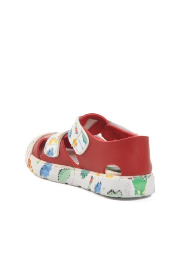 Kırmızı Cırtlı Unisex Çocuk Sandalet BN-1409 B