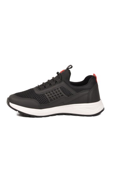 Siyah-Beyaz Hava Alabilen Tekstil Esnek Unisex Spor Ayakkabı 9060 G