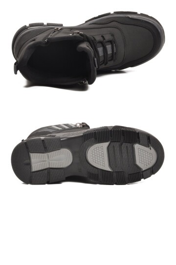 Siyah-Gri Polarlı Unisex Outdoor Bot 444 G