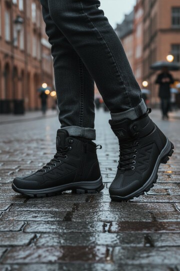 Siyah Kırışık Unisex Outdoor Bot 980 G
