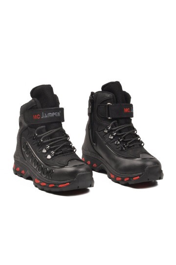 Siyah-Kırmızı Unisex Çocuk Bot 2115 F