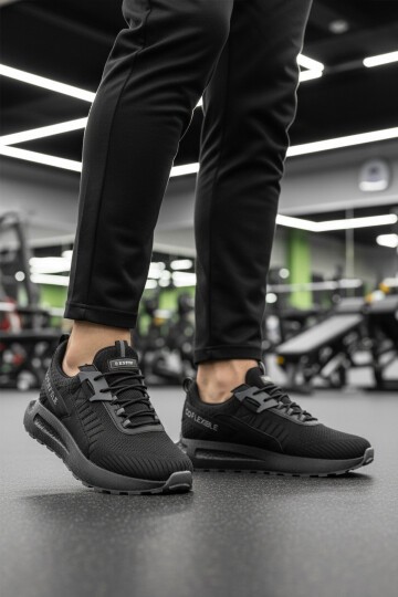 Siyah Hafif Erkek Fileli Spor Ayakkabı Bst-654 M