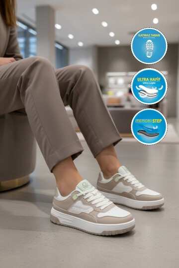 Beyaz-Gri Unisex Spor Ayakkabı BNI-11509 G