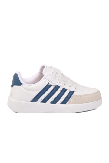 Beyaz-İndigo Hafif Erkek Çocuk Spor Ayakkabı 754 F