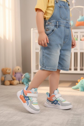 Beyaz-Lacivert Unisex Çocuk Spor Ayakkabı BNI-11092 P