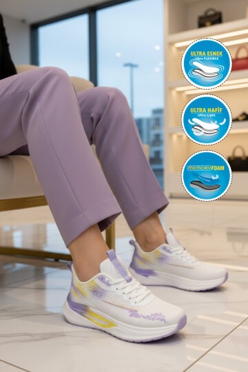 Beyaz Kadın Spor Ayakkabı BNI-11496 G