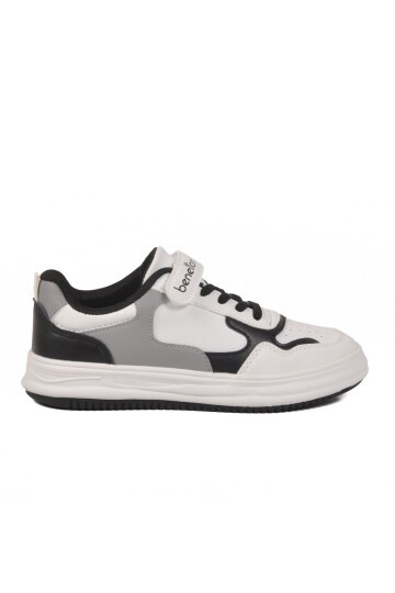 Beyaz-Siyah Unisex Çocuk Spor Ayakkabı BNI-10020 F