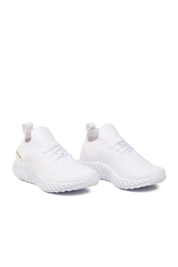 Beyaz Tekstil Hafif Hava Alabilir Unisex Spor Ayakkabı PC-32711 Z