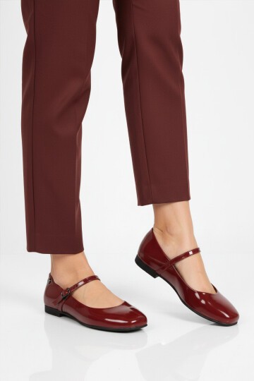 Bordo Rugan Hafif Kadın Babet PC-54810 Z