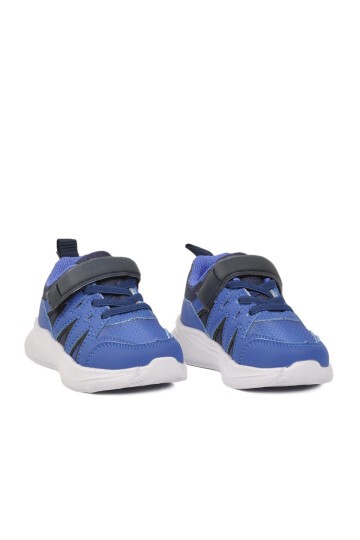Saks Mavi Cırtlı Bebek Spor Ayakkabı 26Y905 B