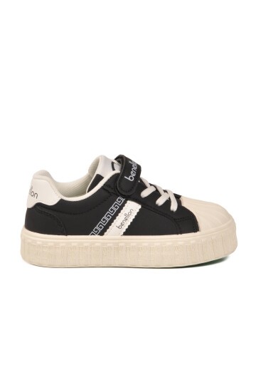 Siyah-Beyaz Unisex Çocuk Spor Ayakkabı BNI-11558 P