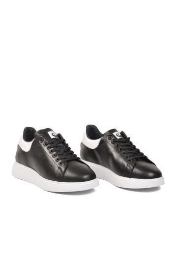 Siyah-Beyaz Unisex Bağcıklı Sneaker PC-32722 Z