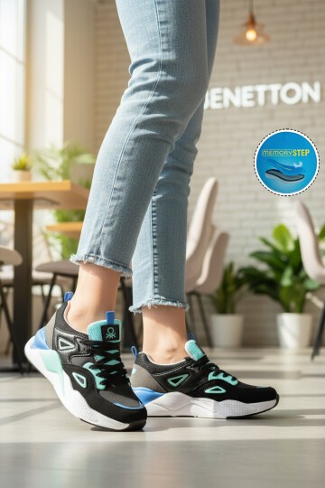 Siyah-Beyaz Unisex Spor Ayakkabı BNI-11109 G