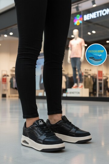Siyah-Beyaz Unisex Spor Ayakkabı BNI-12133 G