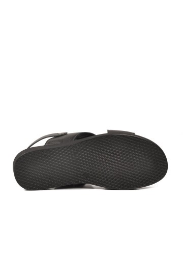 Siyah Hakiki Deri Erkek Sandalet PC-7315 M