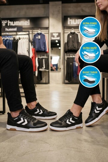 Siyah Keten Hafif Rahat Unisex Spor Ayakkabı 900873 Hml Wivo II