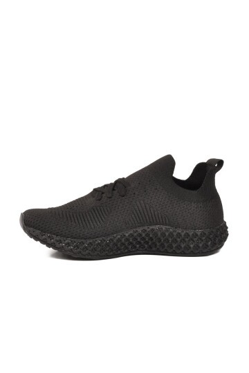 Siyah Tekstil Hafif Hava Alabilir Unisex Spor Ayakkabı PC-32711 Z