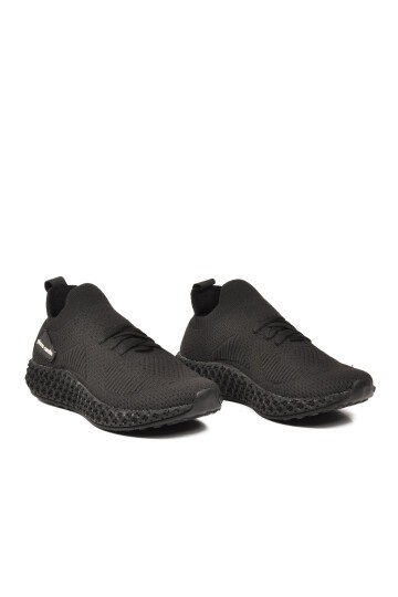 Siyah Tekstil Hafif Hava Alabilir Unisex Spor Ayakkabı PC-32711 Z