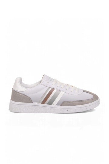 Beyaz-Buz Bağcıklı Unisex Yürüyüş ve Spor Ayakkabı Sneaker 015