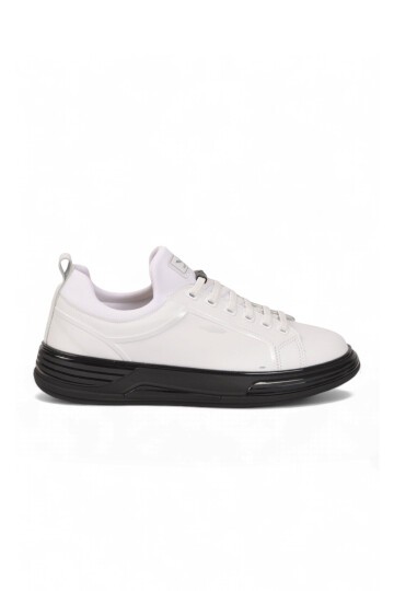 Erkek Bağcıklı Kalın Rahat Konfor Taban Beyaz Yürüyüş ve Spor Ayakkabı Sneaker Ignite