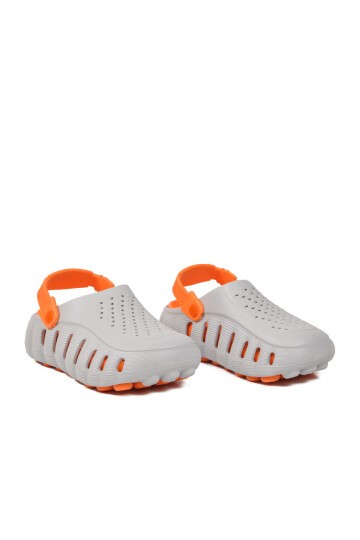 Eva Hafif Rahat Yumuşak Buz-Turuncu Unisex Önü Kapalı Sabo Erkek Terlik 2504