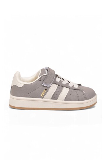 Cırt Bantlı Kalın Rahat Taban Füme Unisex Çocuk Yürüyüş ve Spor Ayakkabı Sneaker Coop