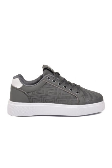 Unisex Bağcıklı Kalın Taban Spor Ayakkabı Füme Şık Rahat Casual Ayakkabı Sneaker 26201