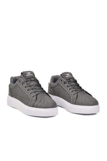 Unisex Bağcıklı Kalın Taban Spor Ayakkabı Füme Şık Rahat Casual Ayakkabı Sneaker 26201