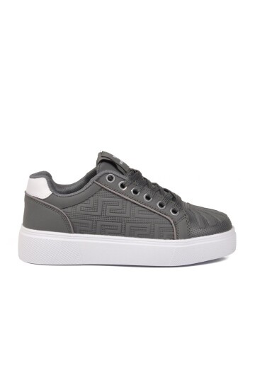 Erkek Bağcıklı Kalın Taban Spor Ayakkabı Füme Şık Rahat Casual Ayakkabı Sneaker 26201