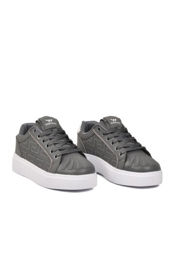 Erkek Bağcıklı Kalın Taban Spor Ayakkabı Füme Şık Rahat Casual Ayakkabı Sneaker 26201