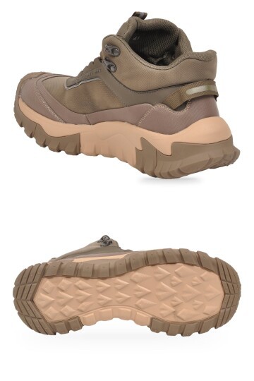 Erkek Bağcıklı Kalın Kauçuk Taban Haki Outdoor Trekking Bot 26K513