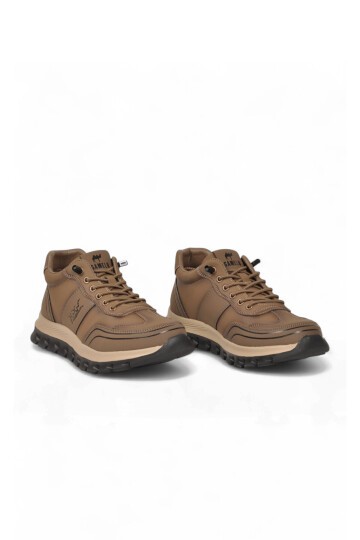 Rahat Memory Taban Sneaker Kahve Lastik Bağcıklı Erkek Casual Yürüyüş Ayakkabı Tough
