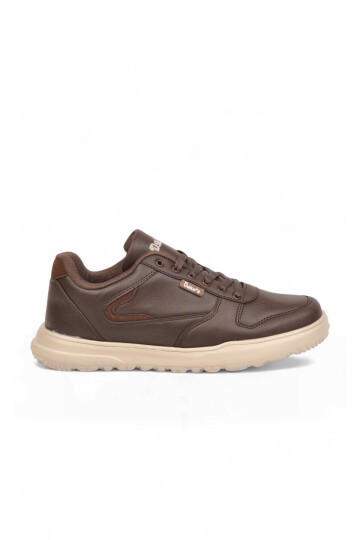 Erkek Bağcıklı Hafif Rahat Taban Kahve Casual Yürüyüş Ayakkabı Sneaker 2297 Cilt