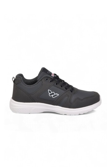 Bağcıklı Cilt Lacivert Hafif Rahat Taban Esnek Unisex Yürüyüş ve Spor Ayakkabı Sneaker Core 020