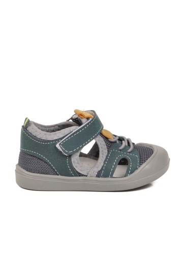 Mavi-Hardal-Sarı Ortopedik Bebek Sandalet 26A77 B