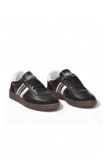 Siyah-Beyaz Bağcıklı Unisex Yürüyüş ve Spor Ayakkabı Sneaker 015