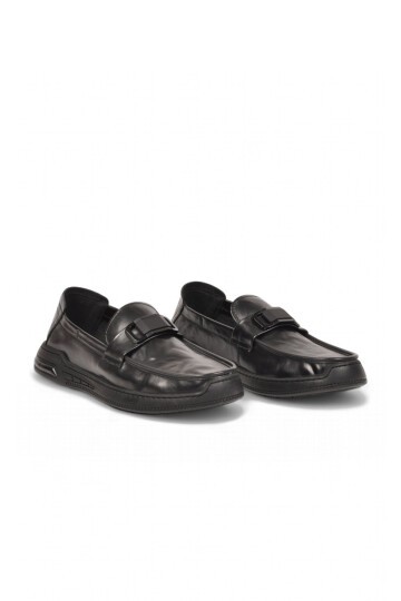 Erkek Şık Rahat Hafif Siyah Hakiki Deri Makosen Casual Loafer Ayakkabı 26K590-2