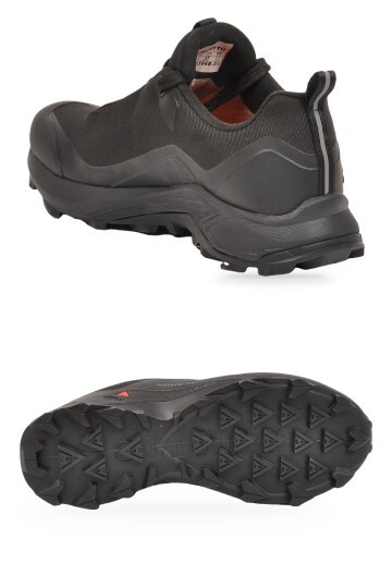 Unisex Su Geçirmez Kaymaz Taban Bağcıklı Siyah Outdoor Trekking Ayakkabı 110396B-2