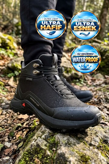Unisex Su Geçirmez Kaymaz Taban Bağcıklı Erkek Outdoor Trekking Bot 210500B-1