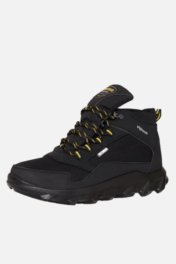 Tekstil Siyah-Sarı Kaymaz Tabanlı Su Geçirmez Unisex Outdoor Trekking Bot G7200