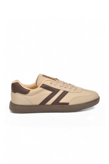 Bağcıklı Şık Rahat Hafif Bej Unisex Yürüyüş ve Spor Ayakkabı Sneaker 234750