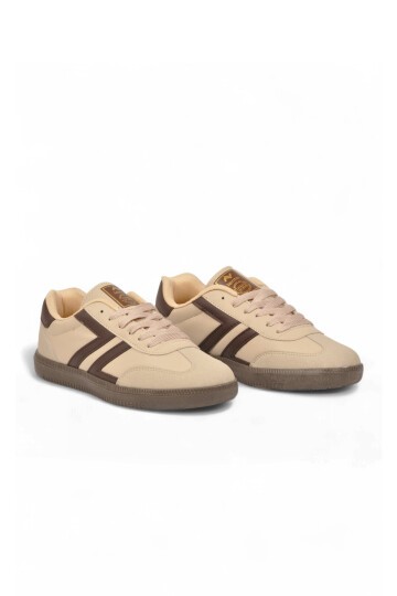 Bağcıklı Şık Rahat Hafif Bej Unisex Yürüyüş ve Spor Ayakkabı Sneaker 234750