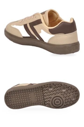 Bağcıklı Şık Rahat Hafif Bej Unisex Yürüyüş ve Spor Ayakkabı Sneaker 234750