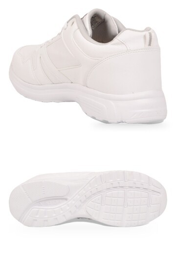 Erkek Beyaz Büyük Numara Bağcıklı Hafif Esnek Yürüyüş ve Spor Ayakkabı Sneaker Core 020