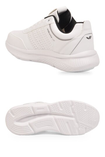 Erkek Bağcıklı Hafif Esnek Beyaz Yürüyüş ve Spor Ayakkabı Sneaker Wood 4040