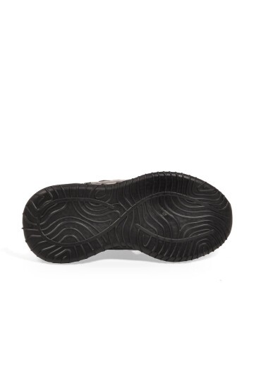 Buz-Siyah Erkek Çocuk Spor Ayakkabı Cırt Bantlı Kalın Tabanlı Sneaker 748 Cilt